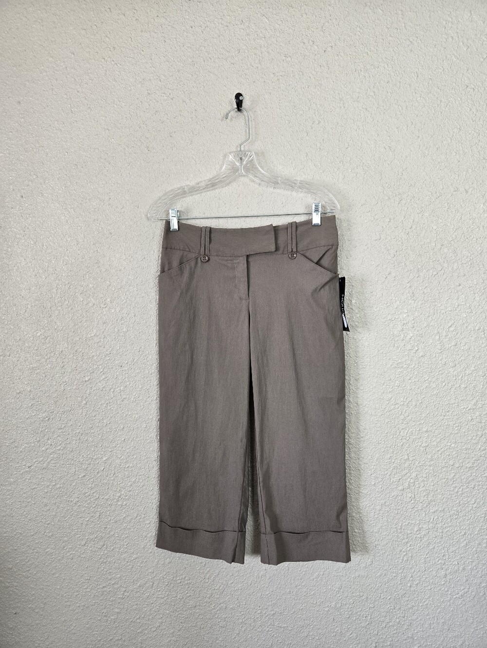 First Option Brown Capri Pants Size 6 New With Tags #2C1198